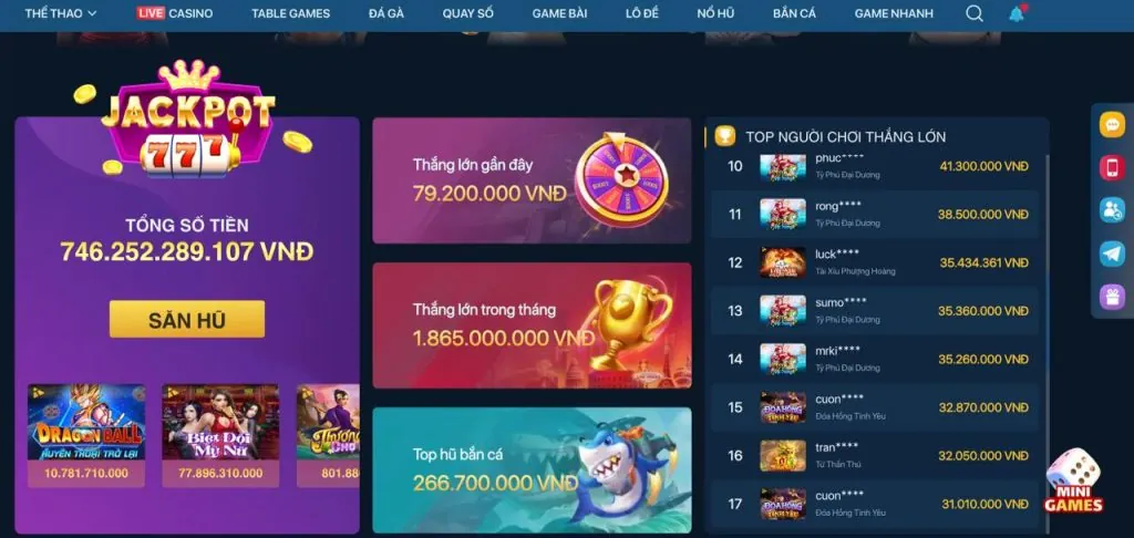 Sự đa dạng của các trò chơi nổ hũ tại WIN2026